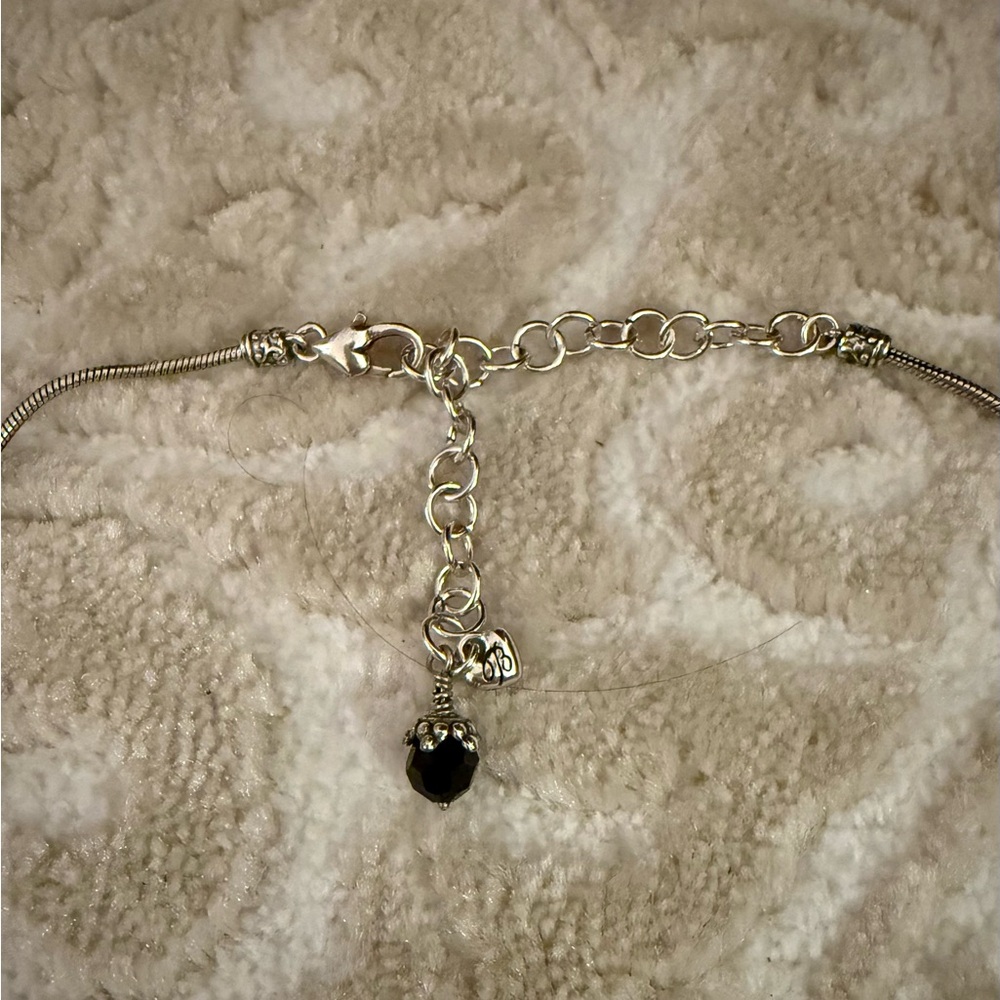 Brighton Silver and Black Beaded Long Necklace - Picture 3 of 3